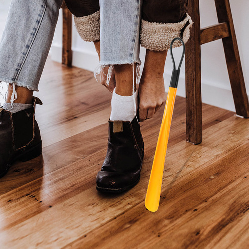 Cuerno De Zapato Portátil De Mango Largo, De Plástico, A