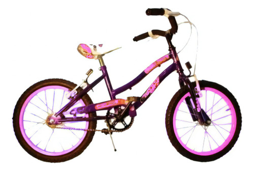 Bicicleta Nena Niña Rodado 16 Playera Kelinbike Con Frenos V-brakes Y Rueditas Estabilizadoras