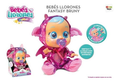 Cry Babies Cry Baby Fantasy Bruny Muñeco Bebé Llorón