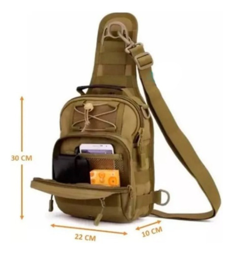 Pechera Táctica Súper Calidad Mochila Mariconera Camuflaje M Color Khaki