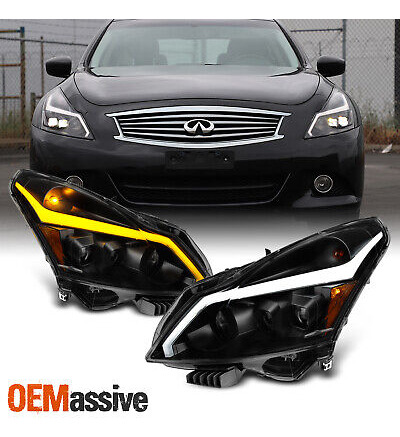 Black Smoked Fit 2010-2013 G37/g25/q40 Sedan Sequential  Oai