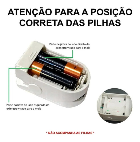 Imagem 5 de 6 de Oximetro Digital De Dedo Pulso Saturação De Oxigênio