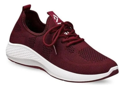 Tenis Deportivo Mujer Vino Sneaker Comodo Ligero