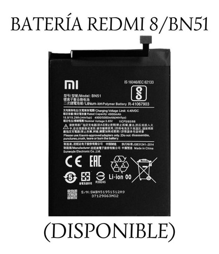 Batería Xiaomi Redmi 8 - Bn51.