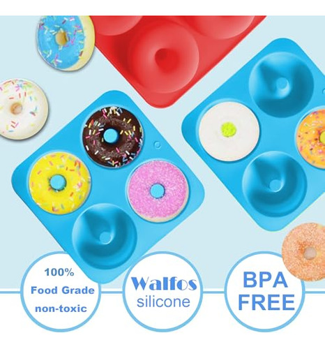 Molde De Silicona Para Donas De Tamaño Completo De Walfos -