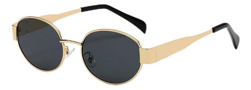 Gafas De Sol Ovaladas Retro, Unisex, Montura Metálica Pequeñ