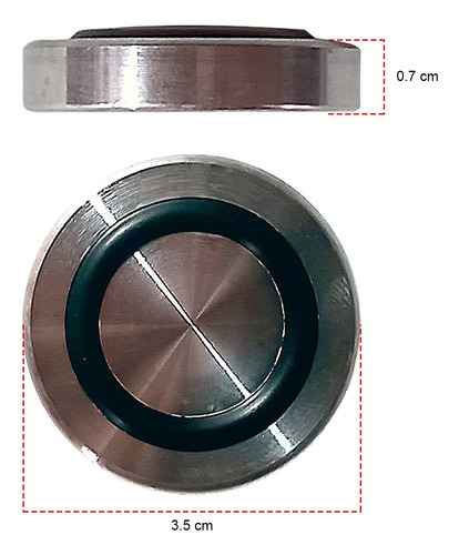 Soporte Chapeton Cristal Mesa Aluminio Redondo 3.44cm