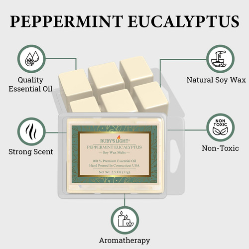 Peppermint Eucalyptus Esencial Cera De Aceite Funds | 3 Paqu