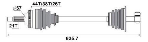 Semieje  Izquierdo Ctc Renault Kangoo 1.9 L Diesel 1997-2008