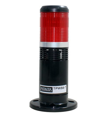 Sinaleiro Torre Sonoro 60mm 220v Vermelho Tpws6 - Metaltex