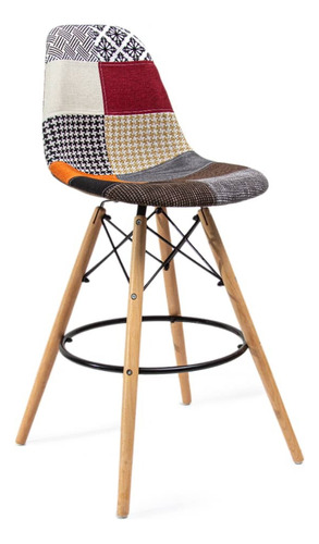 Silla De Barra Taburete Alto Eames Tapizada