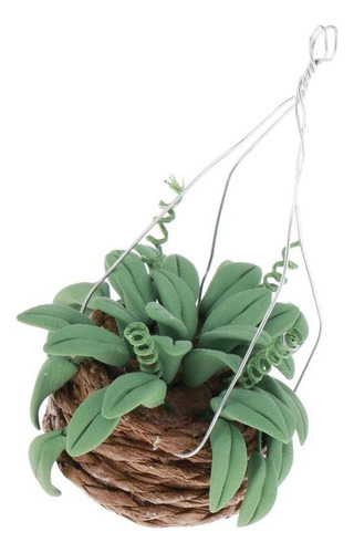 2 Decoración De Macetero En Miniatura Con Plantas Colgantes