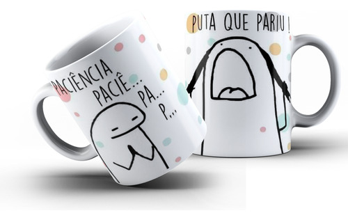 Caneca 325ml Flork Paciência Puta Que Pariu