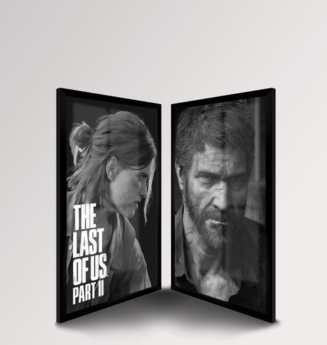 Kit Quadros Decorativos The Last Of Us - Com Vidro E Moldura