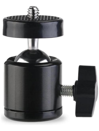 Suporte Ball Head 360° Câmera Tripé 1/4 - Metal 2.5kg Preto