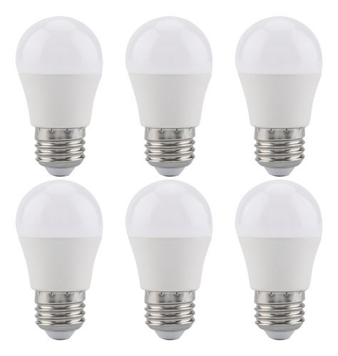 Bombilla Led, 6 Minibombillas De 5 W, Luz Blanca Cálida, Bas