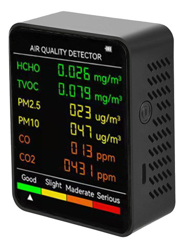 Detector De Calidad Del Aire Pm10 Lcd Pm2.5 6 Office Large H