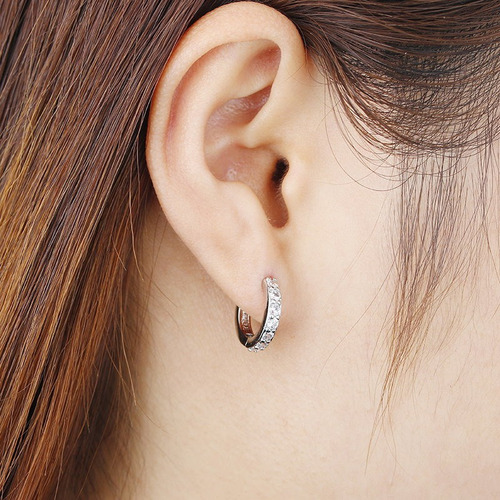 Aretes Candongas Pequeñas Bebe Mujer Plata Joyas