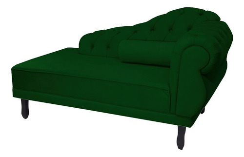 Recamier Divã Larissa Lado Esquerdo Suede Verde