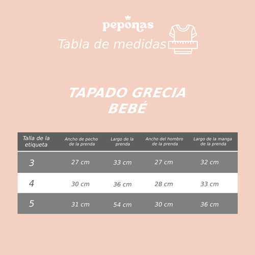 Campera Bebé Tapado Grecia Rosa Peponas