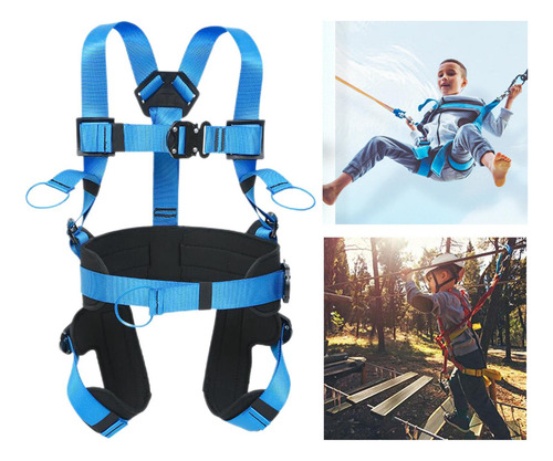 Bungee Trampoline Arnés De Cuerpo Completo Para Parque Azul