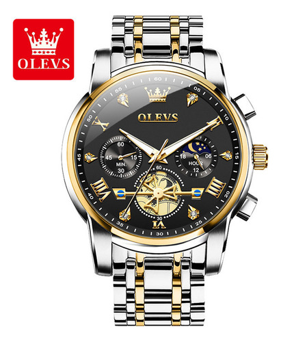 Reloj De Cuarzo Olevs Luminous Business Con Cronógrafo
