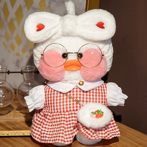 Lalafanfan Cafe Juguete De Peluche Patito Con Accesorios, 1