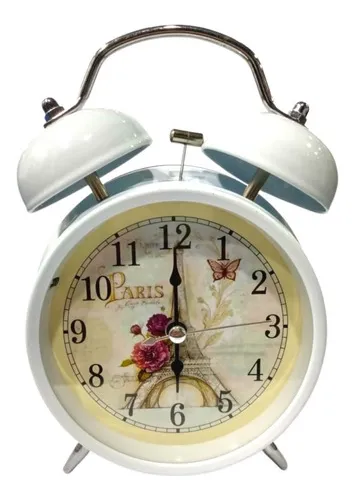 Reloj Silencioso Despertador De Mesa Alarma Vintage 2859