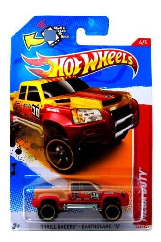 Hot Wheels Mega-duty Thrill Racers Earthquake '12 Red W576d
