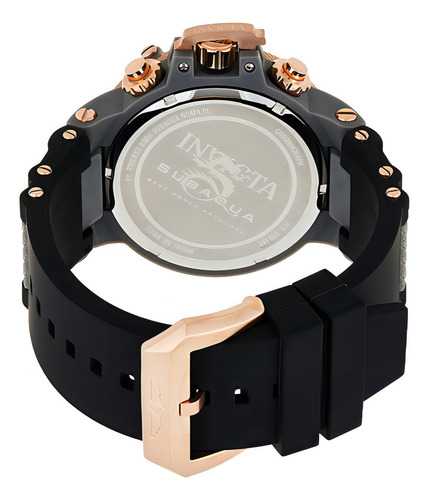 Relógio masculino Invicta 932 Quartz 50mm Black Pulse Rubber