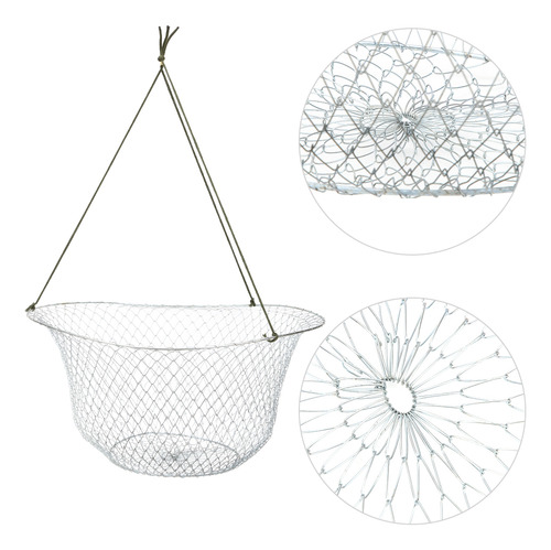 Foldable Fishing Cage Folding Steel Wire Net Bait Shrimp