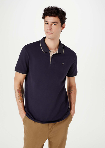 Camisa Polo Masculina Em Malha Piquet Com Bordado