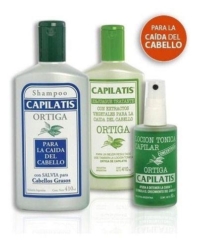 Anticaída Capilatis Ortiga Shampoo Enjuague Loción Cab Graso