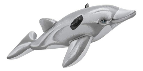 Inflable De Delfin Flotador Pileta Infantil Intex 175x66 Cm Azul