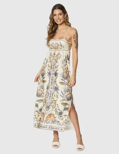 Vestido Feminino Farm Flor do Deserto em Seda Tam. P