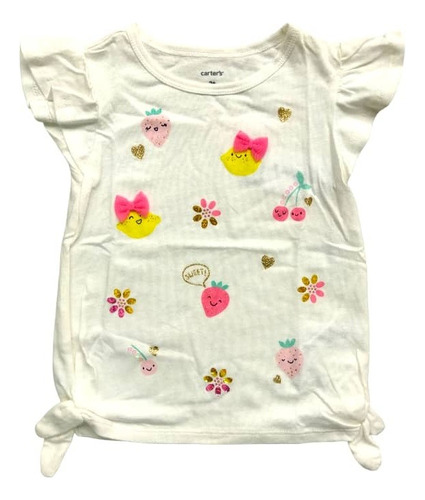 Blusa Franela Para Niña De Carters De Frutas Apliques 3d