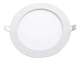 Panel Plafón Embutir Led Luz Cálida Candela Redondo 6w Color Blanco