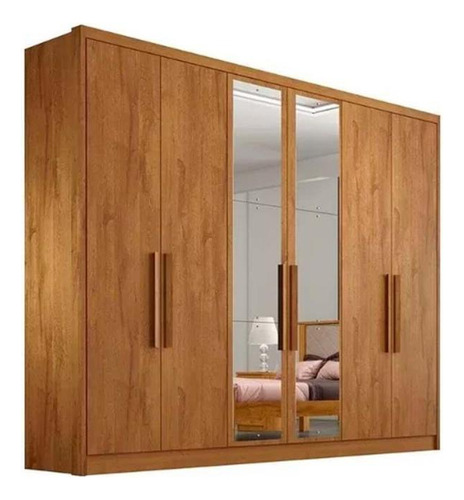 Guarda Roupa 6 Portas (2 C/ Espelho) E 6 Gavetas Rizon/linea