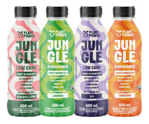 Kit 4 Bebidas Isotônicas Low Carb Jungle: Sabores Variados