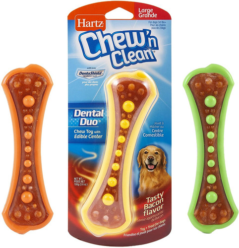Imagen 1 de 8 de Hartz Chew 'n Clean Bacon Juguete Masticable Para Perro Con 