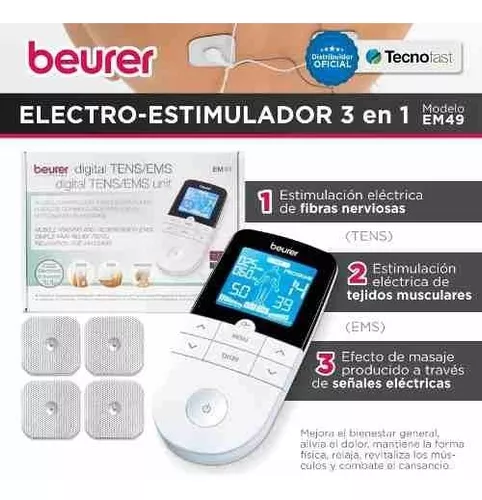 Electroestimulador Portatil Beurer Em49 Digital Tens Ems