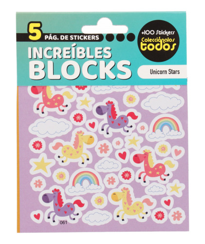 5 Planchas De Stickers Unicornios