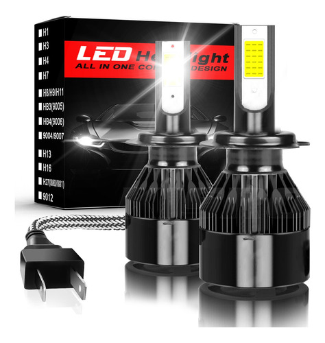 Focos Led H7 Para Volkswagen Jetta Clásico Mk4 Con Led Alto/