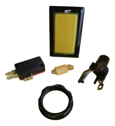 Pack 20 Piezas De Boton Rectangular Luminoso Varios Colores
