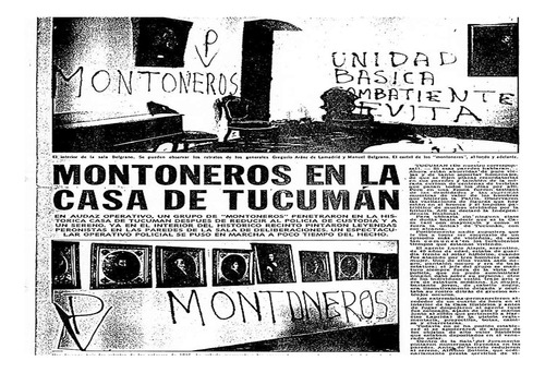 Vinilo 60x90cm Montoneros Periodico Revolucionario