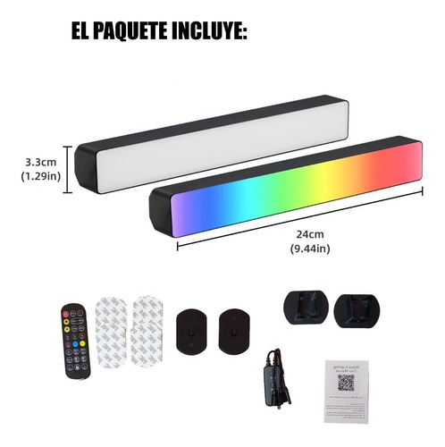 Imagen 4 de 9 de Barra De Luz Inteligentes Para Iluminar Gaming Para Monitor.