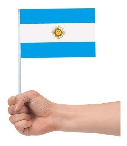 Imagen 1 de 3 de Banderas Plásticas Argentina X 50u 15x25 Cotillón 