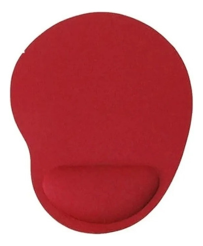 Mouse Pad Almohadilla Gel Microfibra Erganomico Color Rojo