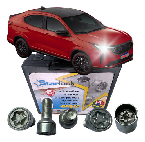 Kit Parafuso Antifurto Roda Original Fiat Fastback 2023 2024