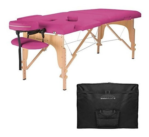 Mesa De Masaje Plegable Portatil Pink Profesional Saloniture
